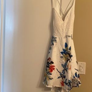 Spaghetti strap summer dress floral print